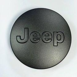 64 mm Jeep Black Matte Wheel Center Caps Set Of 4