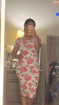 Pink Flower 🌸 With White 2 Set Piece 