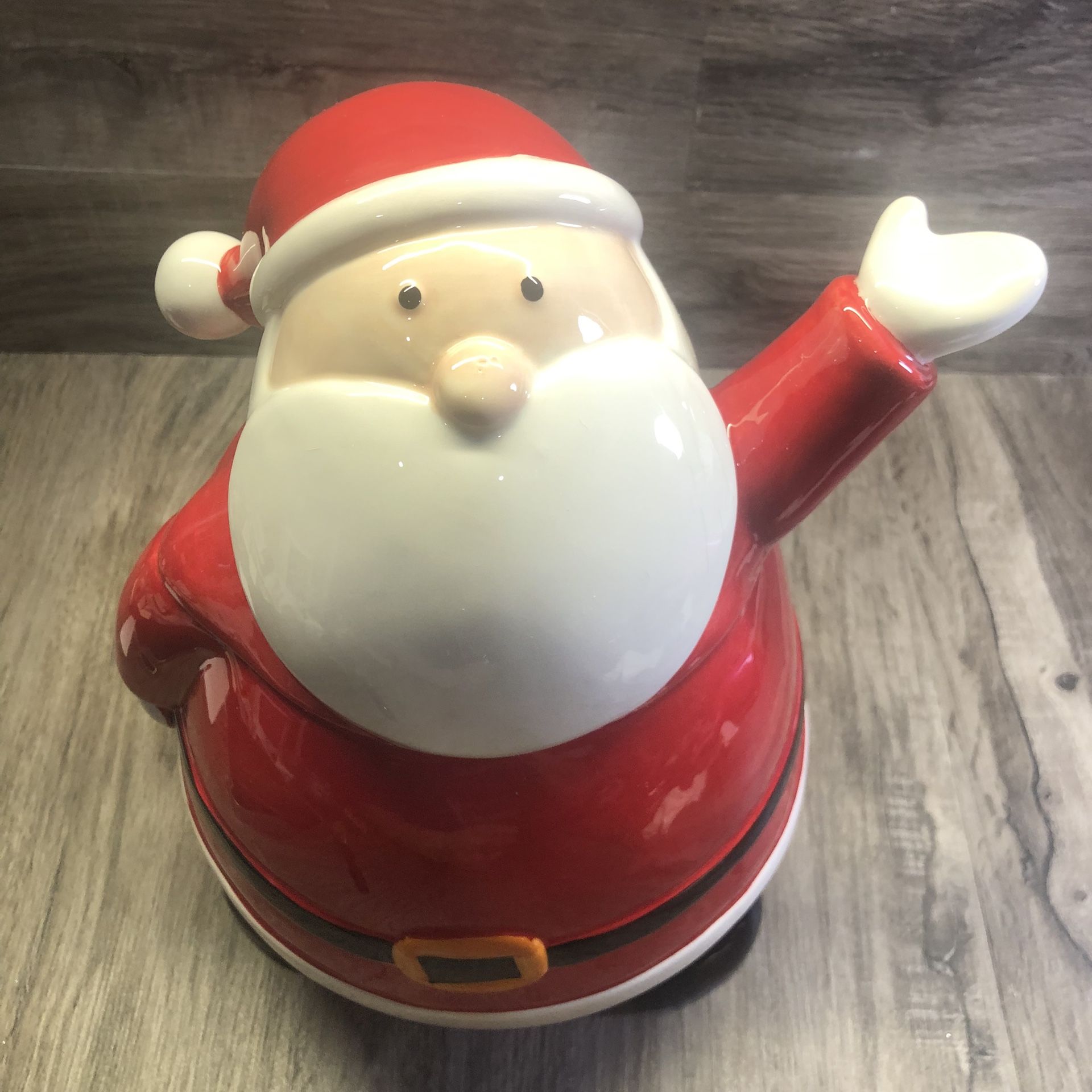 11 Inch Santa Clause Cookie Jar Christmas Decoration