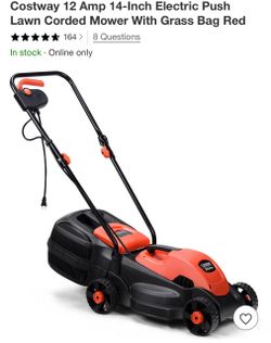 12 Amp 14-Inch Electric Corded Push Lawn Mower