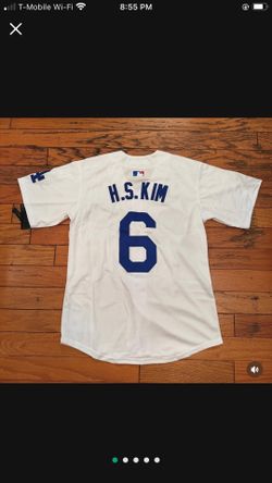 White Los Angeles dodgers H.S. Kim jersey