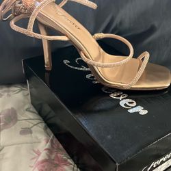 Lace Rose Gold Heels 