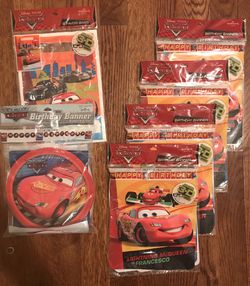 Cars Movie party bags and banners