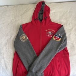 Tommy Hilfiger San Francisco 49ers Zip-up Sweater — Size Medium
