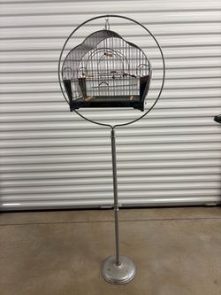 Vintage Hendryx Bird Cage with Floor Stand