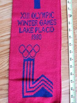 Vintage 1980 XIII Olympics Winter Games scarf