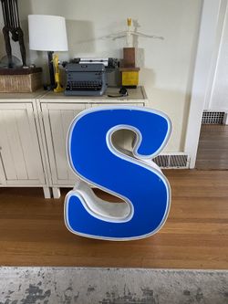 Large, Blue Letter S