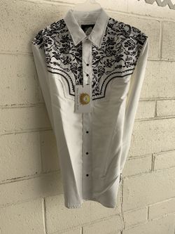 Camisa vaqueras de suede sizelarge white