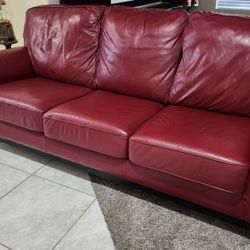 Genuine Soft Leather Couch 