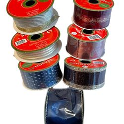 Tis The Season Ribbons, assorted colors and designs, NEW.