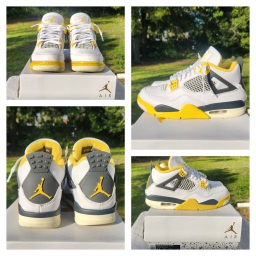 Jordan 4 "Vivid Sulfur" Size 8.5 women 