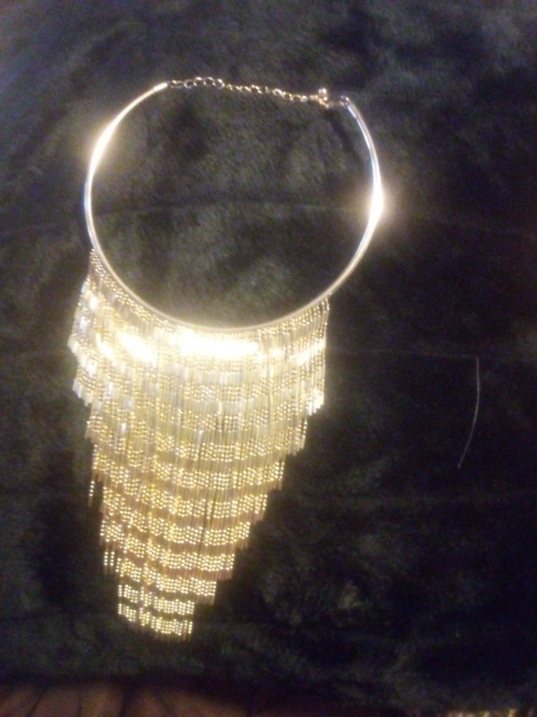 Gold Chandelier Choker Necklace