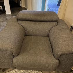 Living Spaces Sofa, Loveseat, and Armchair Reclineable Set