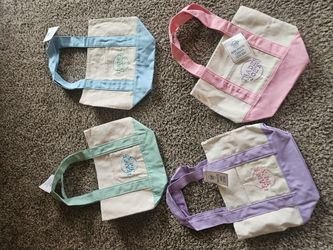 Original Trader Joe's Pastel Mini Canvas Bags
