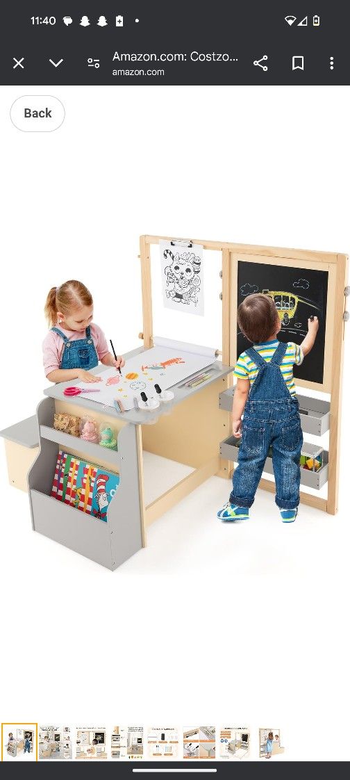 Costzon Easel And Desk for Kids