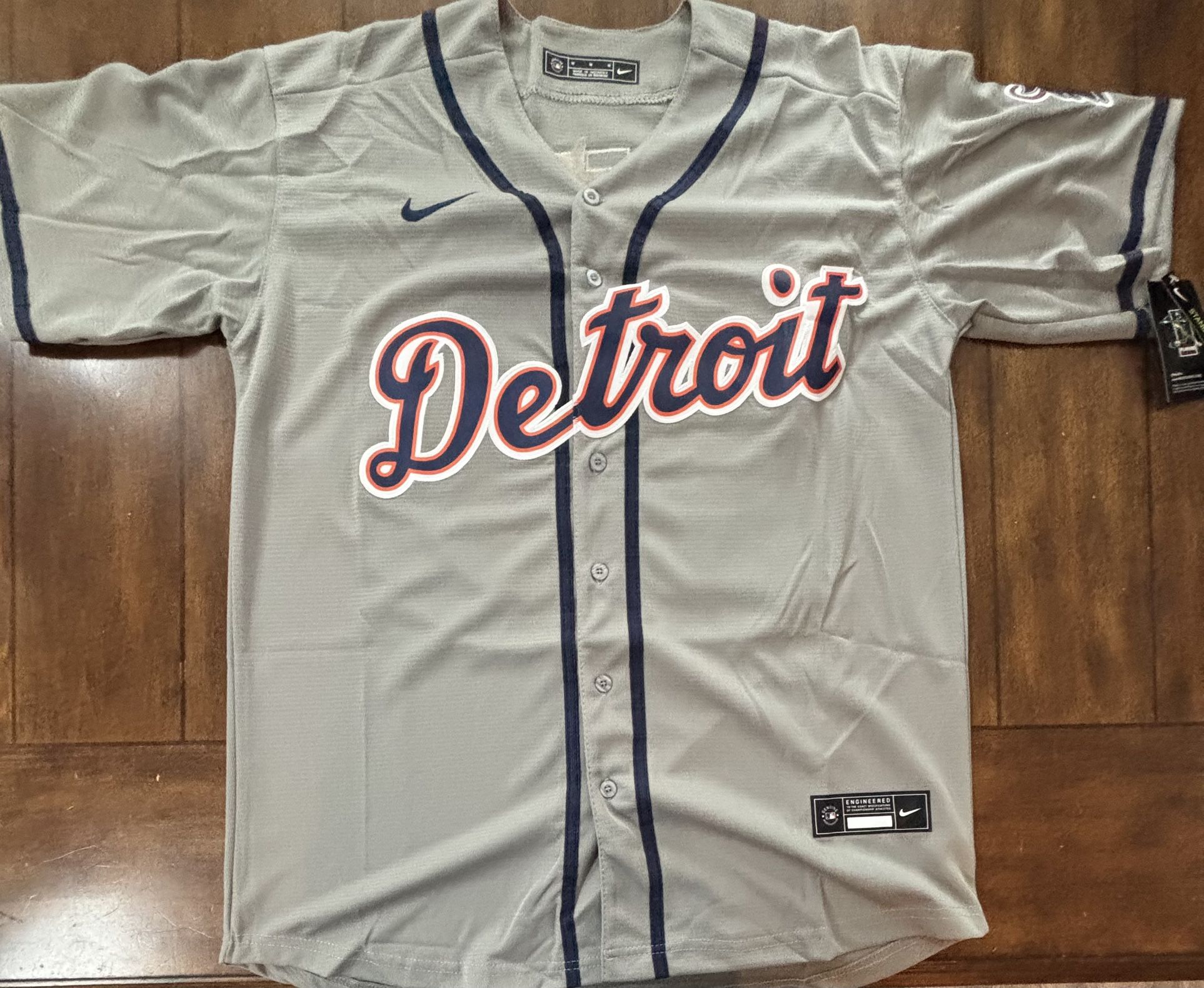 Detroit Tigers Spencer Torkelson Gray Jersey Adult Medium NWT