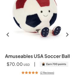 Jellycat USA Soccer Ball