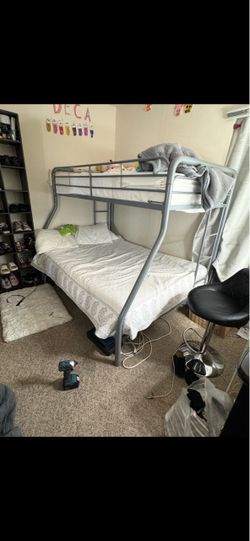 Grey bunk bed