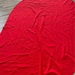 Oval Red Table Cloth 