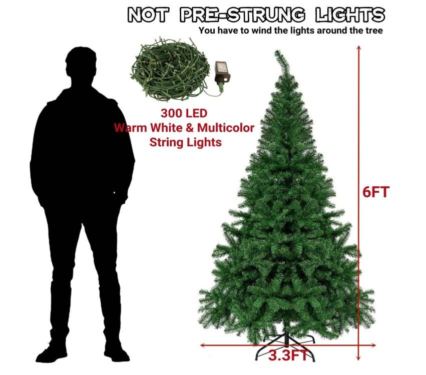 Juegoal Artificial Christmas Tree 6 Foot #0548