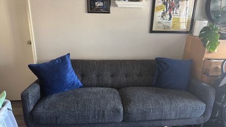 Hadley Night Blue Tufted Sofa