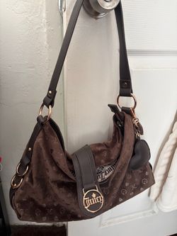 Juicy Couture Brown Monogram Hobo Bag