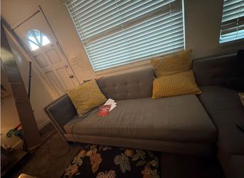 West Elm Drake 2-Piece Modern L-Shaped Sectional Sofa in Light Gray