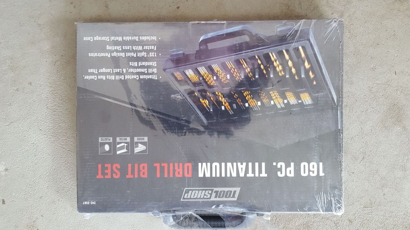 160pc titanium drill bit set