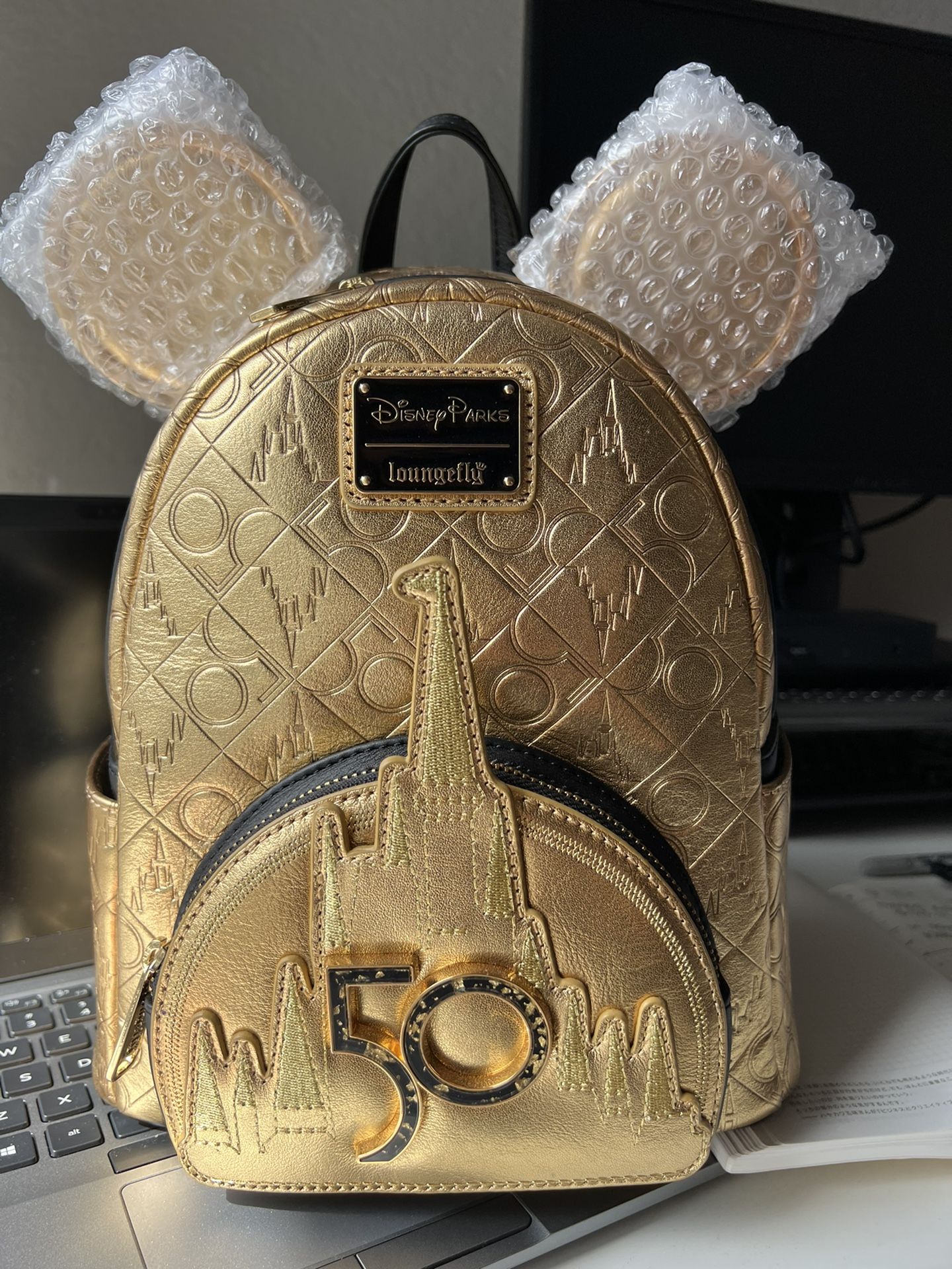 Mickey Mouse Walt Disney World 50th Anniversary Genuine Leather