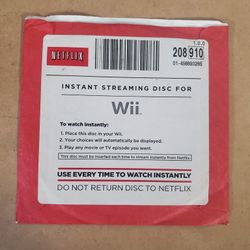 Netflix Streaming Disc For Nintendo Wii - Disc