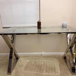 Tempered glass Office Desk  top