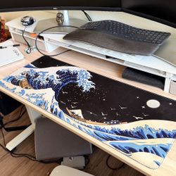 Extended Desk Mat- Kanagawa Waves