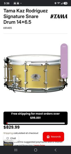 TAMA KAZ Rodriguez  Custom Snare Drum