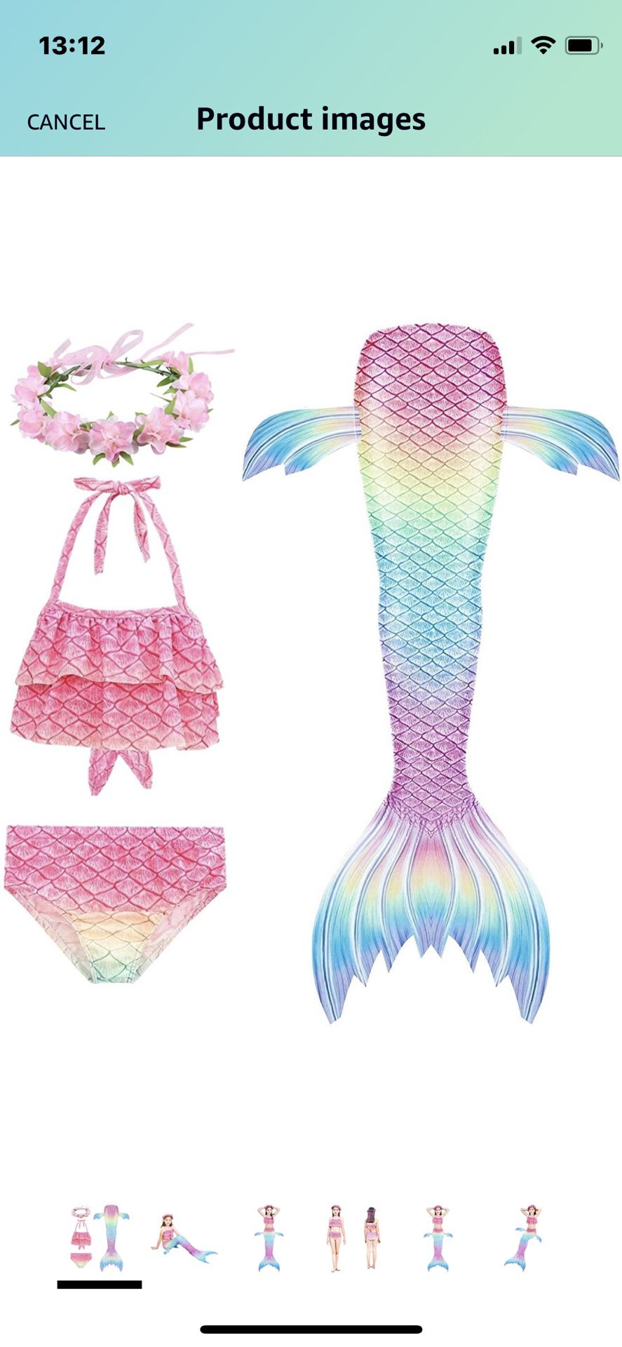 Mermaid Tail Swimsuits for Teen Girls，3Pcs Girls Mermaid Swimsuits Gifts for Girls,Bikini Bathing Suit Set