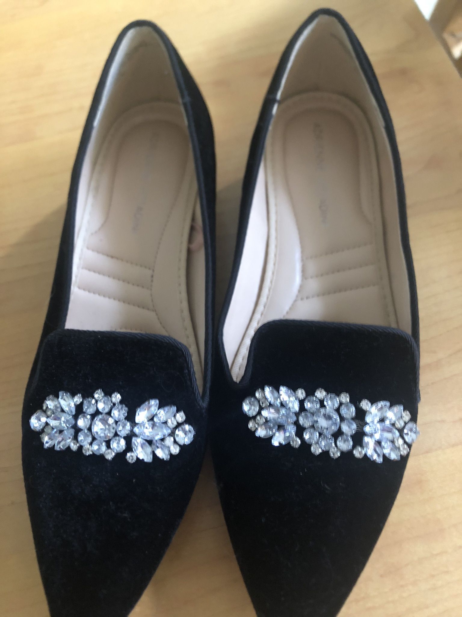 Black Velvet Dress Shoes .. 8 1/2