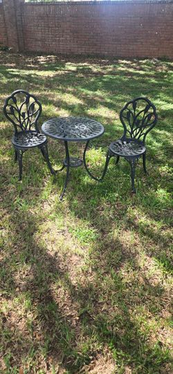 Wrought iron bistro set