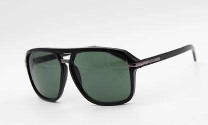 GUESS Men’s Sunglasses Black Aviator Navigator Green Lens 60-12-140
