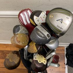 Variety Of Vintage Golf Clubs 