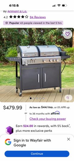 DynaGrill Half Propane/ Half Charcoal