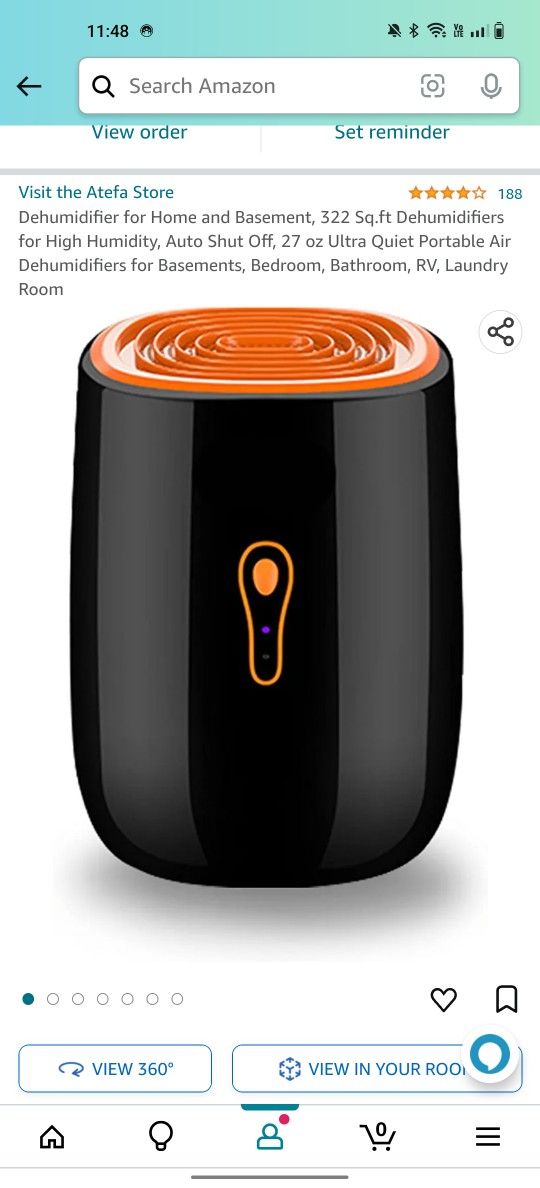 Dehumidifier for Home and Basement, 322 Sq.ft Dehumidifiers for High Humidity, Auto Shut Off, 27 oz Ultra Quiet Portable Air Dehumidifiers for Basemen