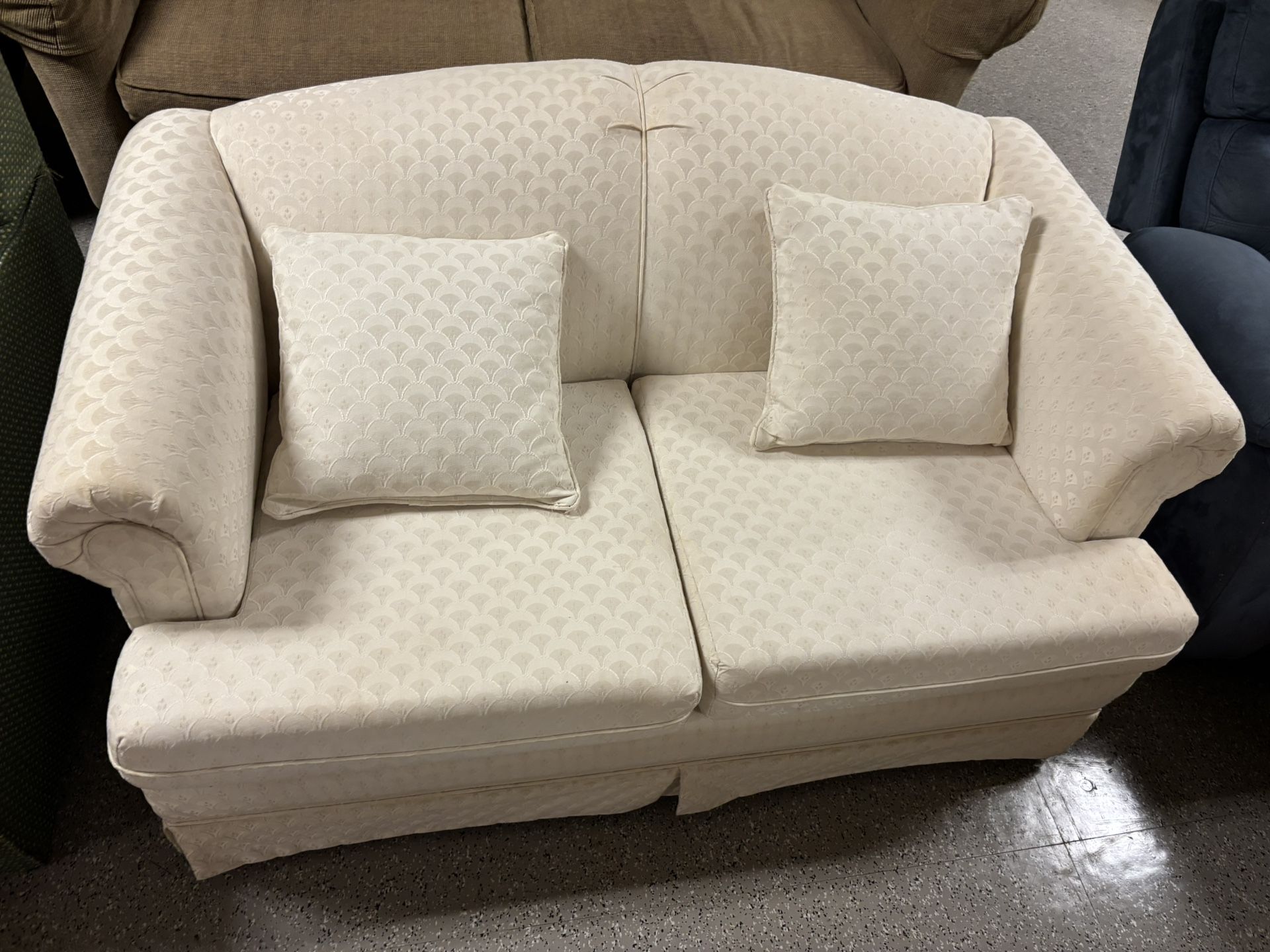 Cream Loveseat – Clean & Classic Design