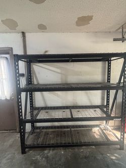 Metal shelves