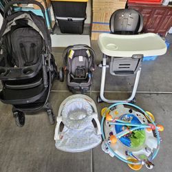 Baby Gear, Stroller, Infant car seat, High chair and sit-me-up