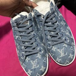 Louis Vuitton Mens Luxembourg Blue Denim Monogram