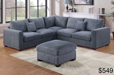 Sectional sofa with ottoman