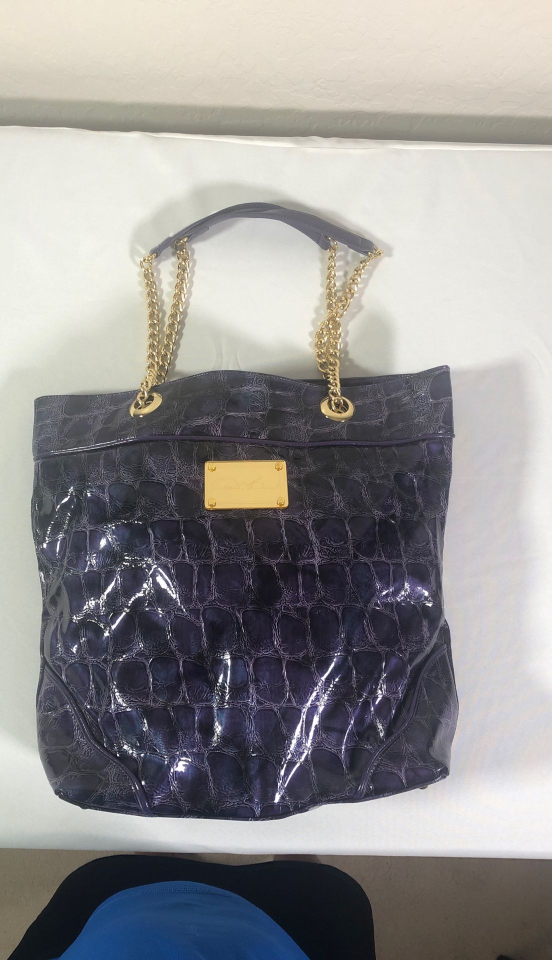 Purple with Gold chain handle Bag