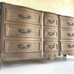 Refinished Solid Wood Custom Blended Neutral  Dresser Sideboard Buffet Credenza 