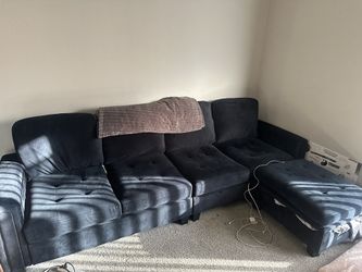 L Shaped Couch W/ Storage Ottoman