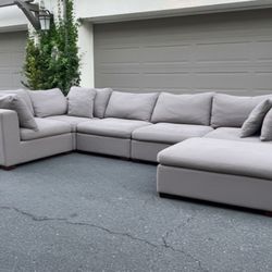 6 Pieces Lowell Sectional Couch Modular Sofa Gray Sectional Couch In Excellent Condition - Free Delivery 🚚 