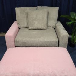 Large Chair with Ottoman **Brand New On Display** Free Delivery 